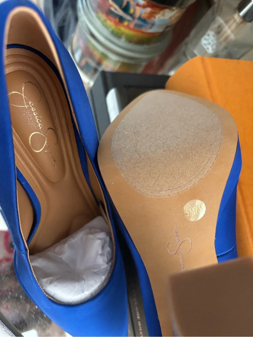 Jessica Simpson Royal Blue Platform Pump Heels - Brand New (Size: 5)